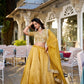 Lorenvalley Mustard Goldie Plain Lehenga with Sequins Thread Embroidery Work Choli | Swadesiicart
