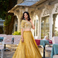 Lorenvalley Mustard Goldie Plain Lehenga with Sequins Thread Embroidery Work Choli | Swadesiicart