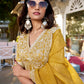 Lorenvalley Mustard Goldie Plain Lehenga with Sequins Thread Embroidery Work Choli | Swadesiicart