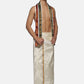 Sethukrishna Men Cream-Coloured Solid Dhotis With Angavastram | Swadesiicart