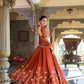 Lorenvalley Orange Rangoli Silk Lehenga choli | Swadesiicart
