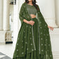 Anaita Mehendi Georgette Stitched Lehenga Choli With Sequence & Thread Work