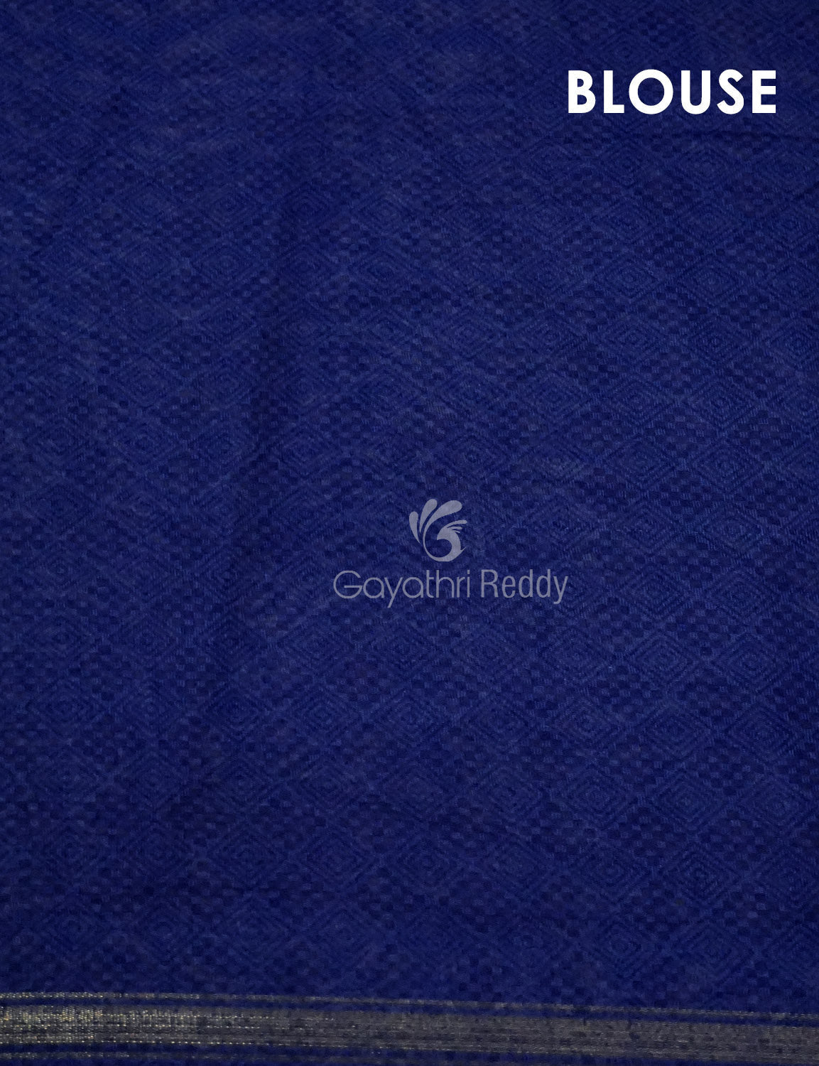 Light Orange And Ink Blue Colour Printed Semi Chanderi Saree By Gayathri Reddy Designer Studio | Swadesiicart