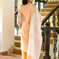Vaasva Women Mustard Tissue Linen Embroidered Solid Kurta Set With Solid Pants & Printed Dupatta | Swadesiicart