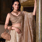 Lorenvalley Chiku Gold Crush Plain Lehenga Choli Embroidery Work with Dupatta | Swadesiicart