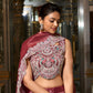 Lorenvalley Rust Gold Crush Fabric Plain Lehenga with Sequins and Thread Embroidery with Jarkan Diamond Work Choli and Dupatta | Swadesiicart