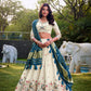 Lorenvalley Offwhite Khadi Cotton Sequins And Thread Embroidery Work Lehenga Choli with Dupatta | Swadesiicart