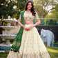 Lorenvalley Offwhite Khadi Cotton Sequins And Thread Embroidery Work Lehenga Choli with Dupatta | Swadesiicart