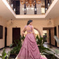 Lorenvalley Purple Vichitra Silk Embellishment With Pearl Coding And Sequins Embroidery Work Lehenga Choli with Dupatta | Swadesiicart