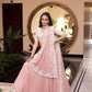 Lorenvalley Peach Weone Silk Embellishment With Pearl Coding And Sequins Embroidery Work Lehenga Choli with Dupatta | Swadesiicart
