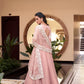 Lorenvalley Peach Weone Silk Embellishment With Pearl Coding And Sequins Embroidery Work Lehenga Choli with Dupatta | Swadesiicart