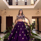 Lorenvalley Parot Star Georgette Embellishment With Pearl Coding And Sequins Embroidery Work Lehenga Choli with Dupatta | Swadesiicart
