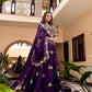Lorenvalley Parot Star Georgette Embellishment With Pearl Coding And Sequins Embroidery Work Lehenga Choli with Dupatta | Swadesiicart