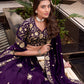 Lorenvalley Parot Star Georgette Embellishment With Pearl Coding And Sequins Embroidery Work Lehenga Choli with Dupatta | Swadesiicart
