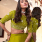 Lorenvalley Pink New Crush Embellishment With Pearl Coding And Sequins Embroidery Work Lehenga Choli with Dupatta | Swadesiicart