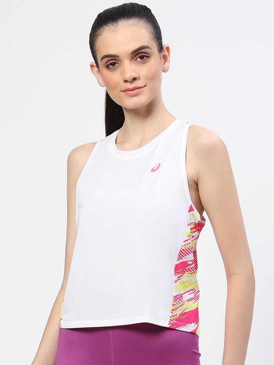 ASICS Women Color Injection Logo Printed T-Shirt | Swadesiicart