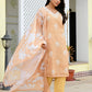 Vaasva Women Mustard Kota Doria Embroidered Solid Kurta Set With Solid Pants & Printed Dupatta | Swadesiicart
