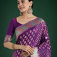 Monjolika Fashion Purple Colour Banarasi Silk Zari Weaving Classic Saree | Swadesiicart