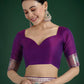 Monjolika Fashion Purple Colour Banarasi Silk Zari Weaving Classic Saree | Swadesiicart