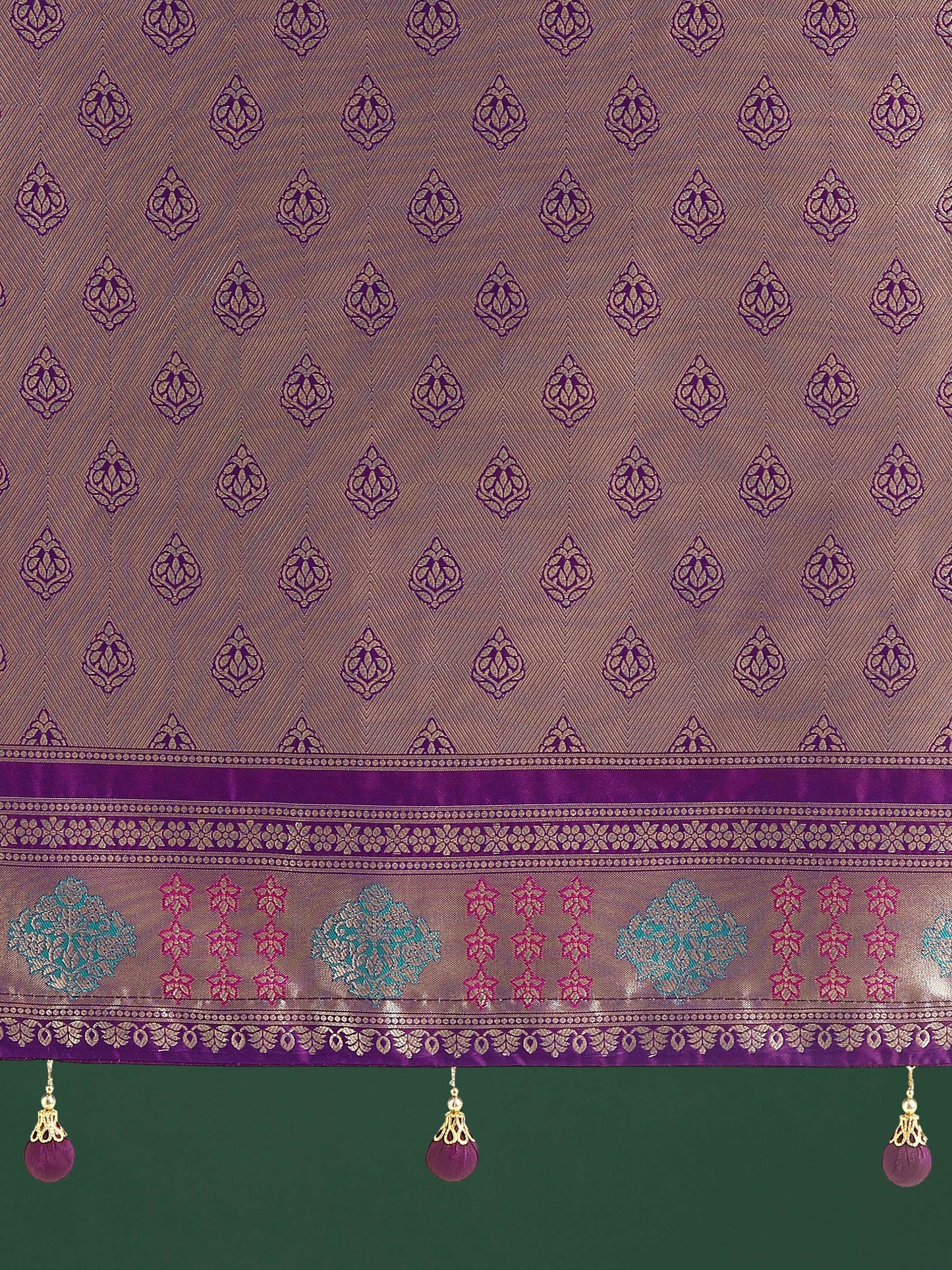 Monjolika Fashion Purple Colour Banarasi Silk Zari Weaving Classic Saree | Swadesiicart