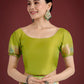 Monjolika Fashion Lime Green Colour Banarasi Silk Zari Weaving Classic Saree | Swadesiicart