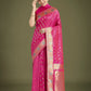 Monjolika Fashion Rani Pink Colour Banarasi Silk Zari Weaving Classic Saree | Swadesiicart