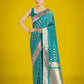 Monjolika Fashion Cyan blue Colour Banarasi Silk Zari Weaving Classic Saree | Swadesiicart