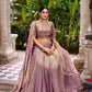 Lorenvalley Fashion Lavender Fendi Silk Sequins and Thread Embroidery Work Belt Lehenga Choli with Dupatta - Swadesiicart