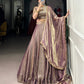 Lorenvalley Lavender Fendi Silk Sequins and Thread Embroidery Work Belt Lehenga Choli with Dupatta | Swadesiicart