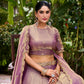 Lorenvalley Fashion Lavender Fendi Silk Sequins and Thread Embroidery Work Belt Lehenga Choli with Dupatta - Swadesiicart