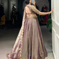 Lorenvalley Lavender Fendi Silk Sequins and Thread Embroidery Work Belt Lehenga Choli with Dupatta | Swadesiicart