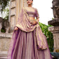 Lorenvalley Fashion Lavender Fendi Silk Sequins and Thread Embroidery Work Belt Lehenga Choli with Dupatta - Swadesiicart