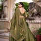 Lorenvalley Fashion Mahendi Fendi Silk Sequins and Thread Embroidery Work Belt Lehenga Choli with Dupatta - Swadesiicart