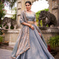 Lorenvalley Fashion Skyblue Fendi Silk Sequins and Thread Embroidery Work Belt Lehenga Choli with Dupatta - Swadesiicart