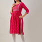 Kalini Ethnic Motifs Printed Mirror Work Kurta - Swadesiicart