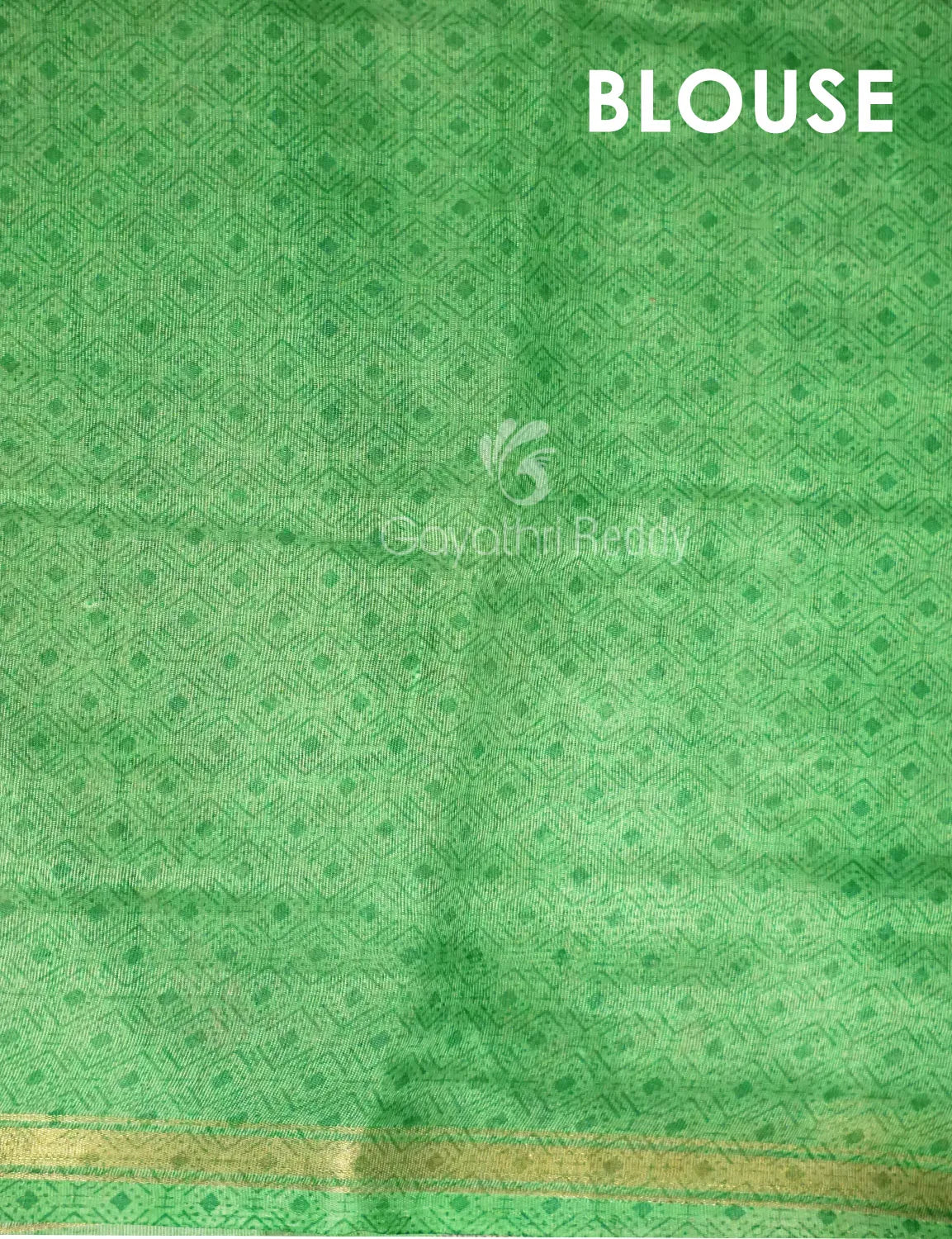 Half-White Colour With Wave Design Semi Chanderi Saree By Gayathri Reddy Designer Studio | Swadesiicart