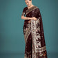 Monjolika Fashion Gorgeous Maroon Woven Banarasi Designer Satin Silk Saree | Swadesiicart