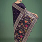Monjolika Fashion Gorgeous Purple Woven Banarasi Designer Satin Silk Saree | Swadesiicart