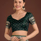 Monjolika Fashion Gorgeous Dark Green Woven Banarasi Designer Satin Silk Saree | Swadesiicart
