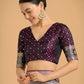 Monjolika Fashion Gorgeous Wine Woven Banarasi Designer Satin Silk Saree | Swadesiicart