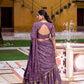 Lorenvalley Fashion Lavender Crush Sequins and Thread Embroidery Work Lehenga Choli with Dupatta - Swadesiicart