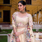 Lorenvalley Fashion Off White Raspberry Plain with Canvas and Can Can Lehenga Choli with Dupatta - Swadesiicart