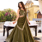 Lorenvalley Fashion Mehendi Crush Silk Sequins and Thread Embroidery Work Lehenga Choli with Dupatta - Swadesiicart