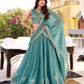 Lorenvalley Fashion Skyblue Crush Silk Sequins and Thread Embroidery Work Lehenga Choli with Dupatta - Swadesiicart