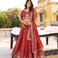 Lorenvalley Fashion Rust Crush Silk Sequins and Thread Embroidery Work Lehenga Choli with Dupatta - Swadesiicart