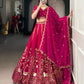 Lorenvalley Fashion Ranipink Natural Silk Sequins and Thread Embroidery Work Lehenga Choli with Dupatta - Swadesiicart