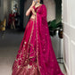 Lorenvalley Fashion Ranipink Natural Silk Sequins and Thread Embroidery Work Lehenga Choli with Dupatta - Swadesiicart
