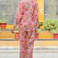 Vaasva Women Pink Printed Cord Set With Printed Pants - Swadesiicart