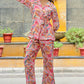 Vaasva Women Pink Printed Cord Set With Printed Pants - Swadesiicart