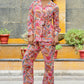 Vaasva Women Pink Printed Cord Set With Printed Pants - Swadesiicart